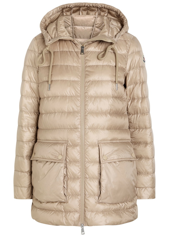 Photo: Moncler Jasmin Padded Hooded Shell Parka Beige