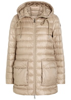 Moncler Jasmin Padded Hooded Shell Parka Beige