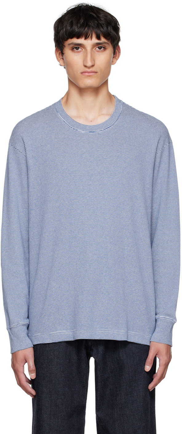 blue-and-white-striped-long-