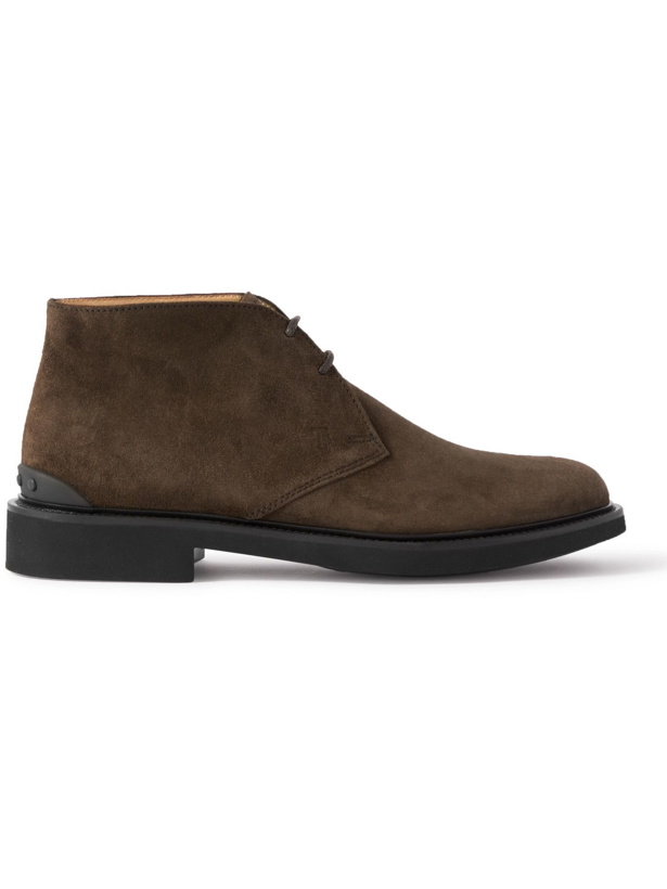 Photo: Tod's - Gommino Suede Chukka Boots - Brown