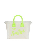 MC2 Saint Barth Colette White Terry Handbag With Saint Barth Logo