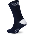 CASTORE - Xerez Logo-Intarsia Stretch-Jersey Socks - White