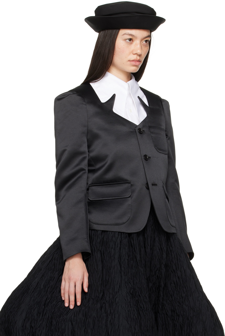 Noir Kei Ninomiya Black Button Blazer
