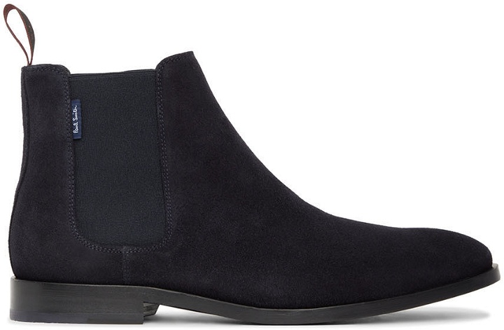 Photo: PS by Paul Smith Navy Gerald Chelsea Boots