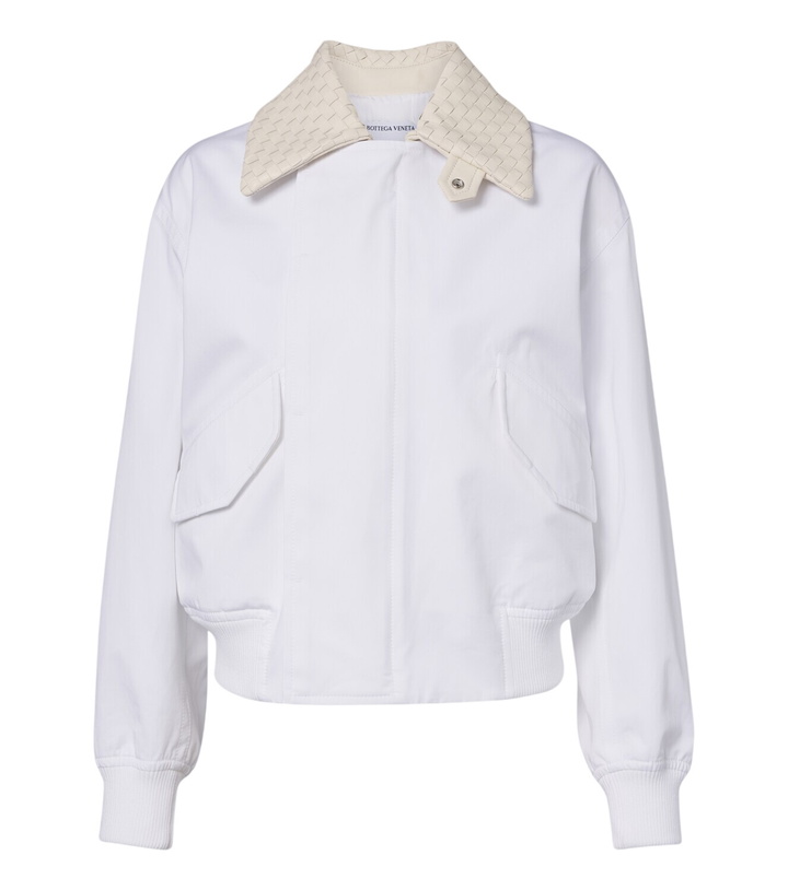 Photo: Bottega Veneta Intrecciato cotton blouson jacket