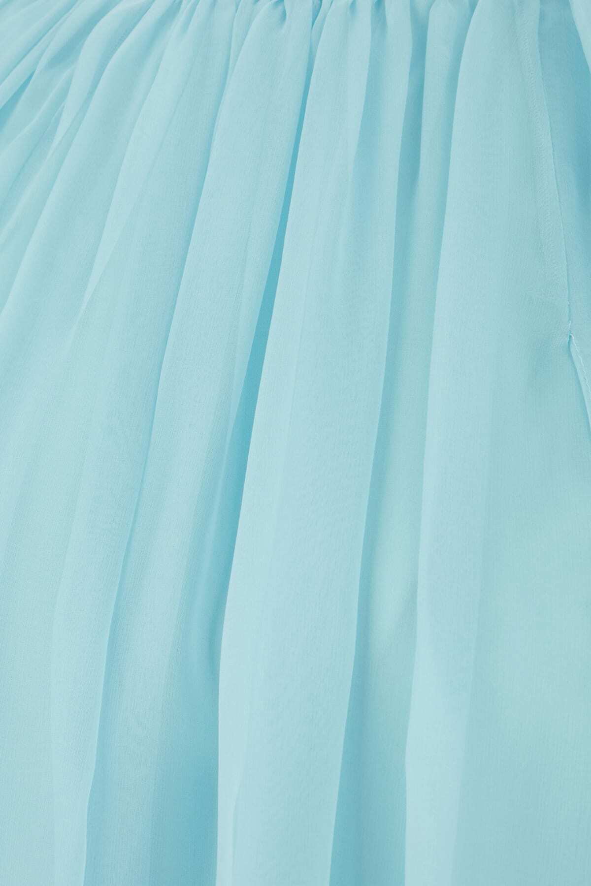 Max Mara Pianoforte Light-blue Silk Mini Dress Max Mara