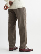 Oliver Spencer - Wool and Cotton-Blend Flannel Trousers - Brown