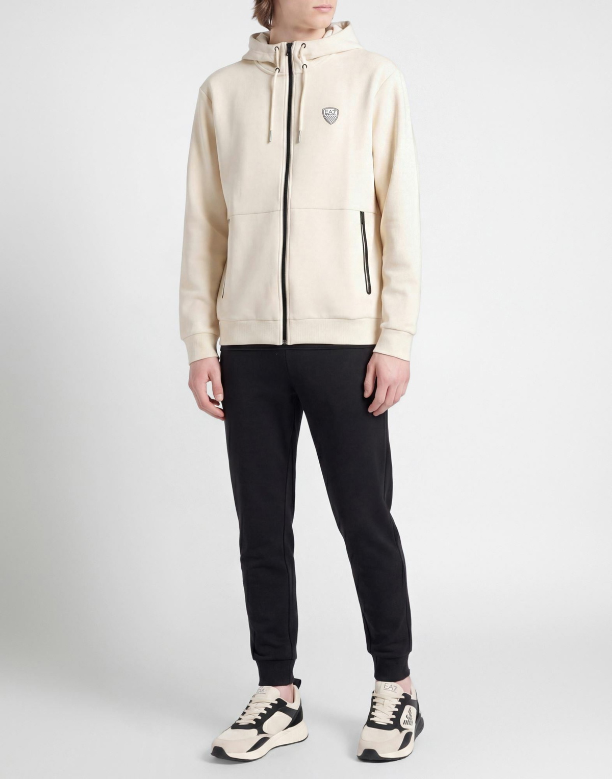 Ea7 Mens Sweatshirt in Ivory