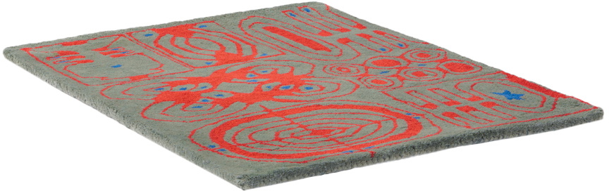MAKI RUGS Blue & Orange Memory Rug
