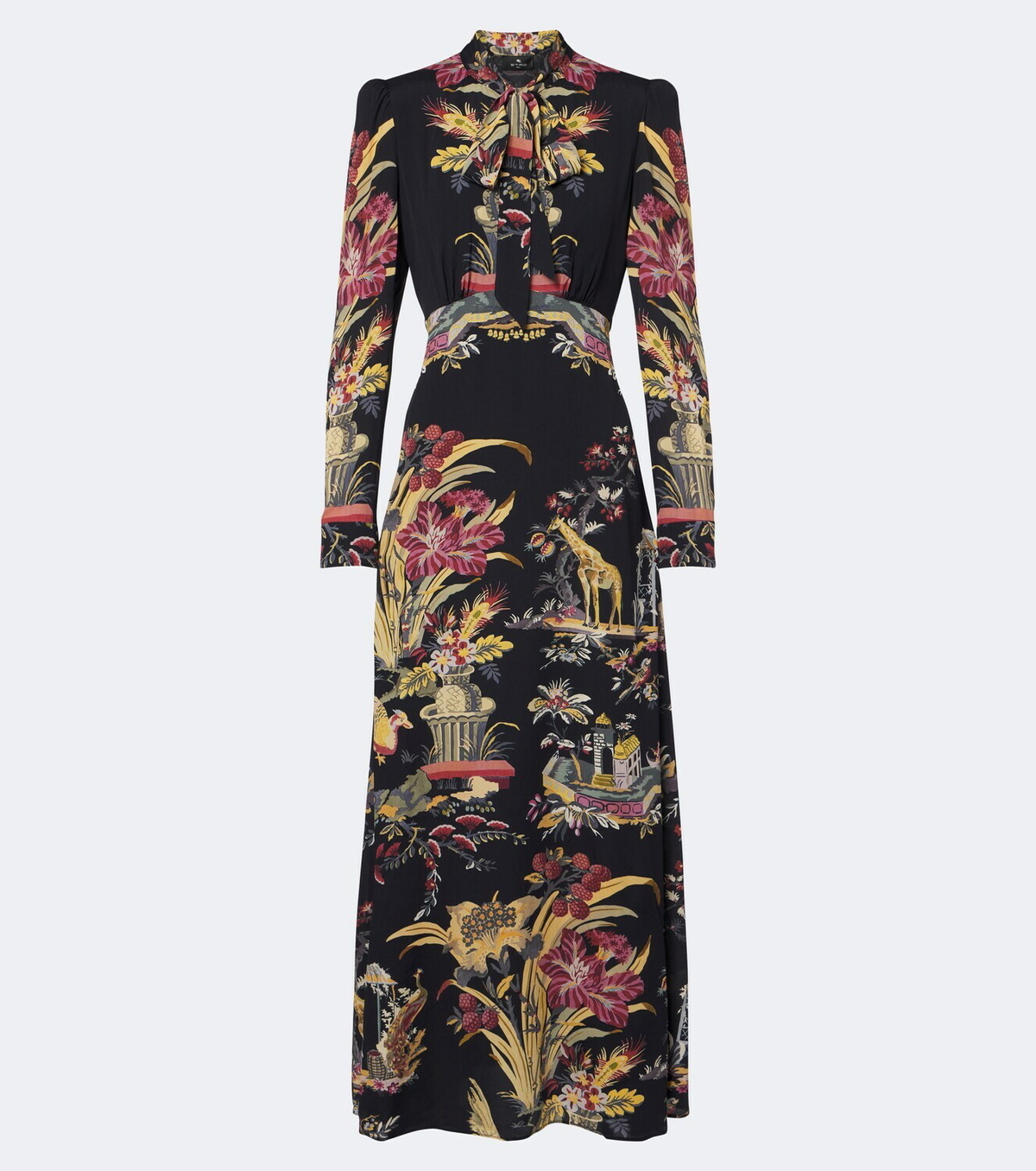 Etro Printed crêpe de chine maxi dress