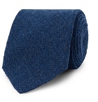 Lardini - 8cm Wool-Flannel Tie - Blue