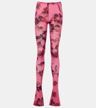 Blumarine Semi-sheer printed leggings