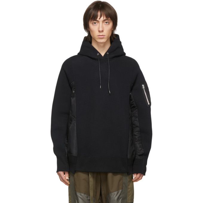 Sacai Black Sponge X MA-1 Hoodie Sacai