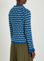 Damson Madder Silvia Cotton and Wool-blend Jumper Blue