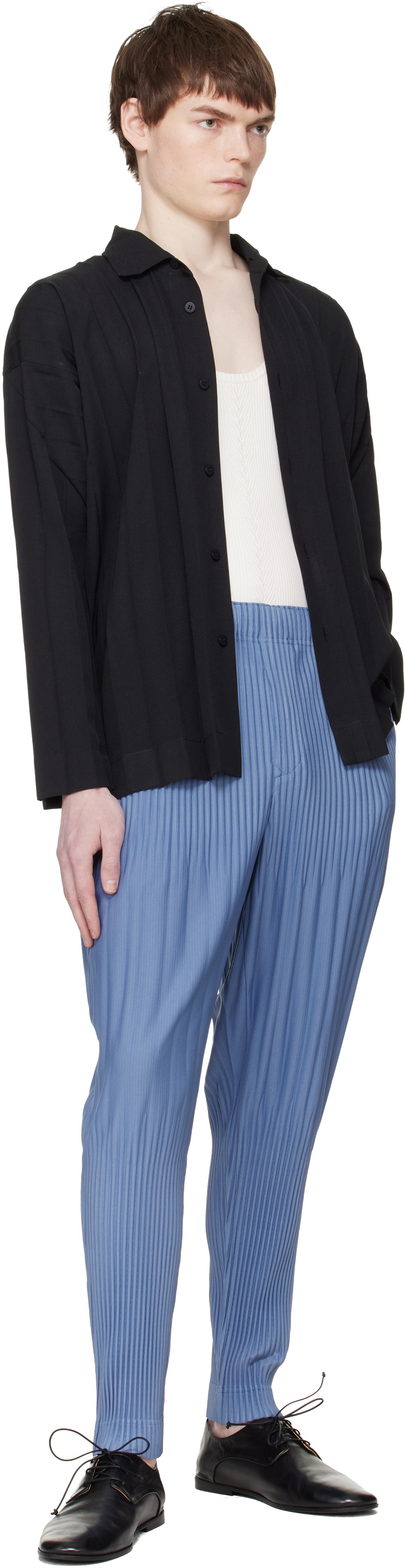 HOMME PLISSÉ ISSEY MIYAKE Black Edge Ensemble Shirt