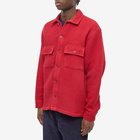 Blue Flowers Men's Mega Waffle Shirt in Red