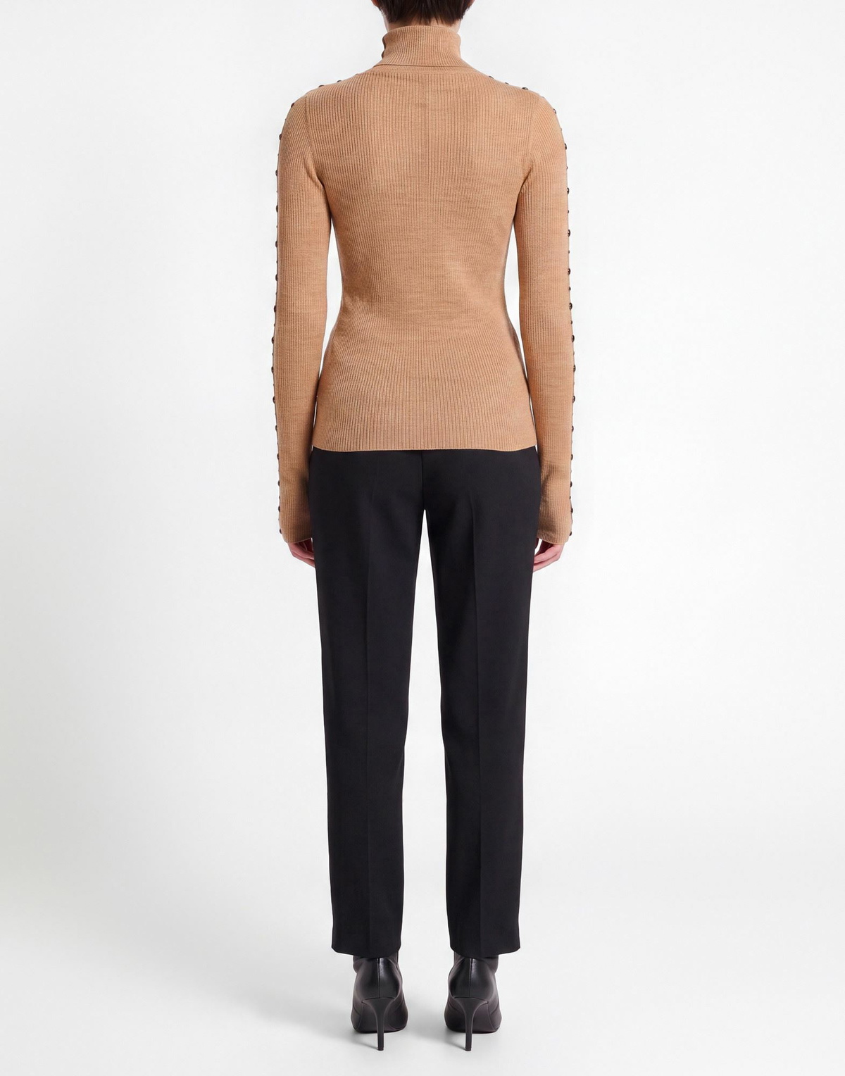 Laneus Womens Turtleneck in Sand