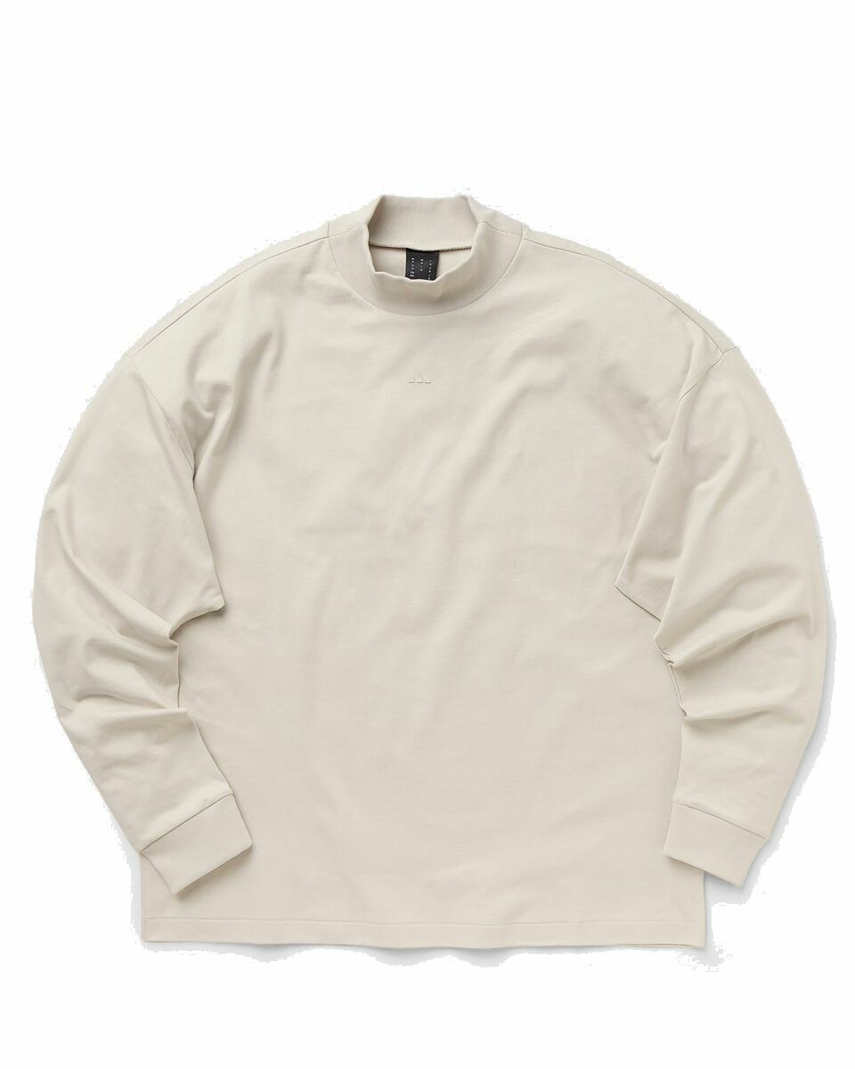 Photo: Adidas Basketball Longsleeve Tee Beige - Mens - Longsleeves