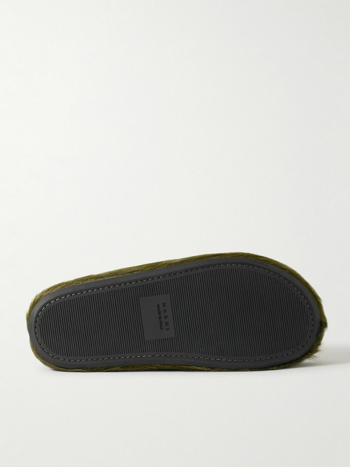Marni - Fussbett Calf Hair Slippers - Green