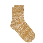 RoToTo Low Gauge Slub Ankle Sock in Mustard
