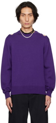 Jil Sander Purple Cutout Sweater