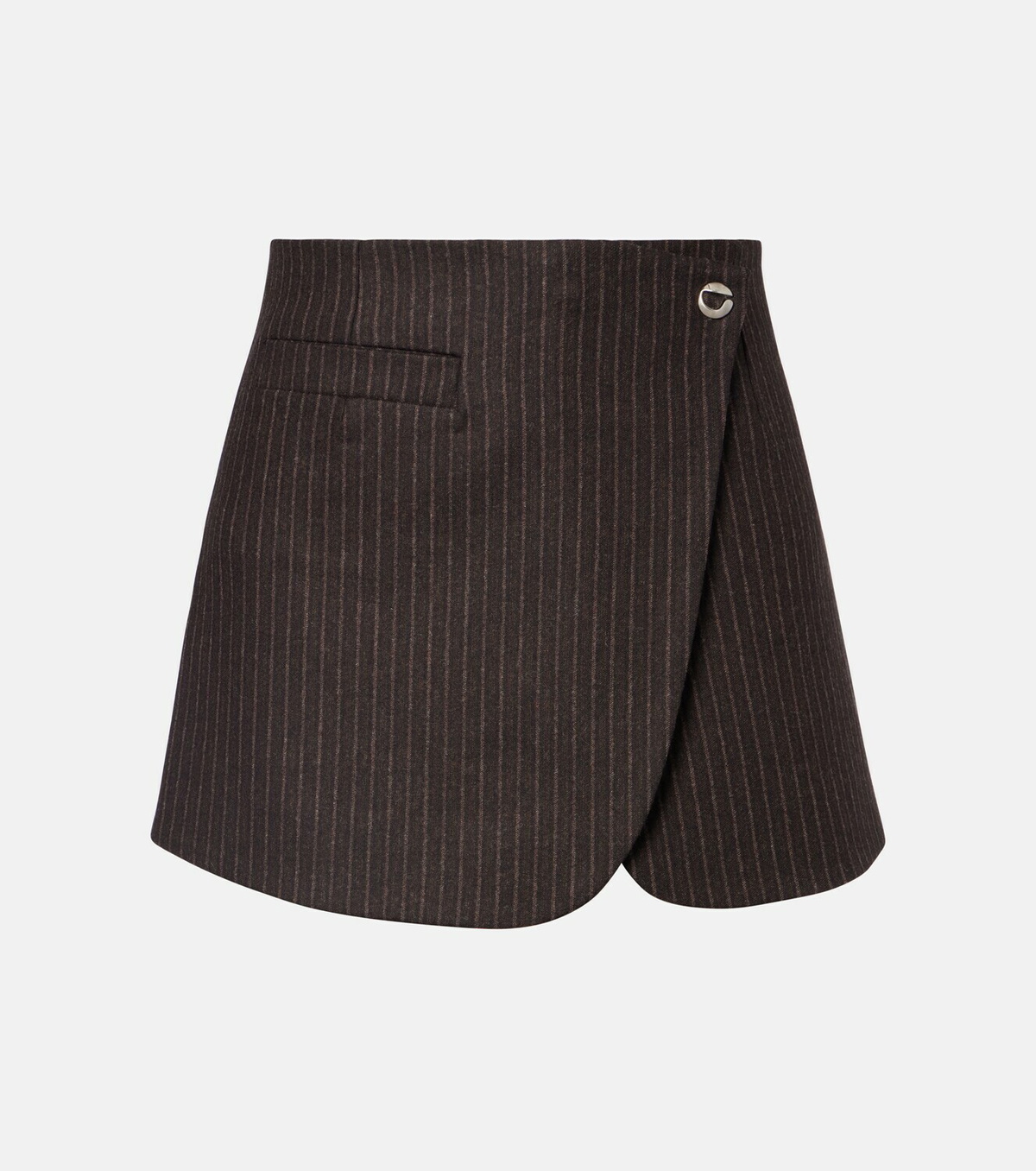 Coperni Pinstripe wrap skirt