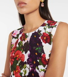 Oscar de la Renta Floral cotton-blend tank top