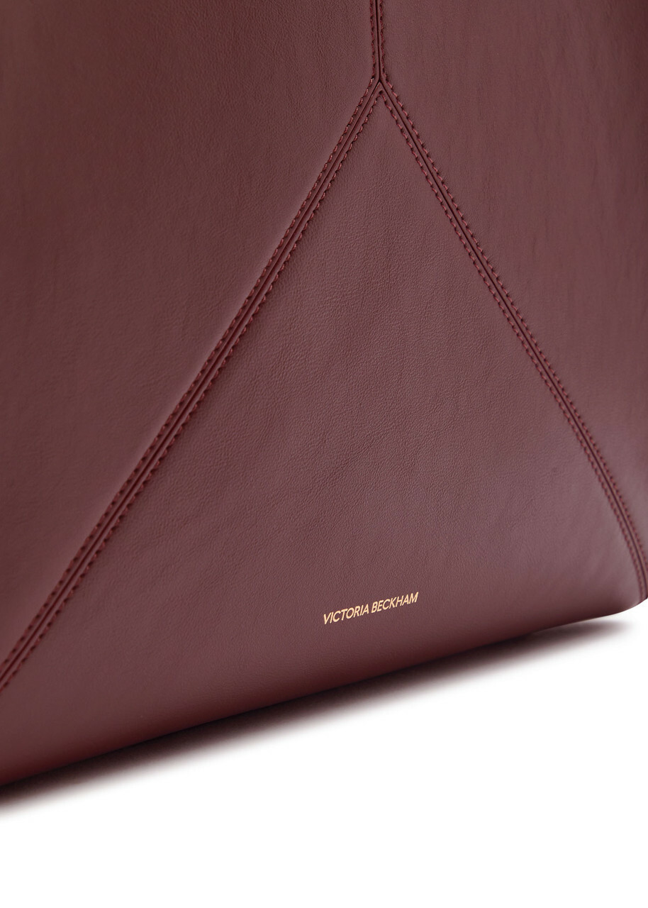 Victoria Beckham Victoria Small Panelled Leather Tote - Burgundy - One Size