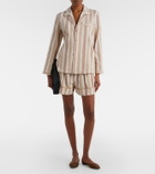 Saint Laurent Striped cotton shorts