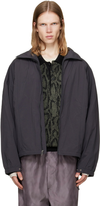 Photo: The North Face Gray TNF Red Box Nylon Fleece-Lined Jacket