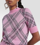 Giuseppe di Morabito Embellished checked wool top