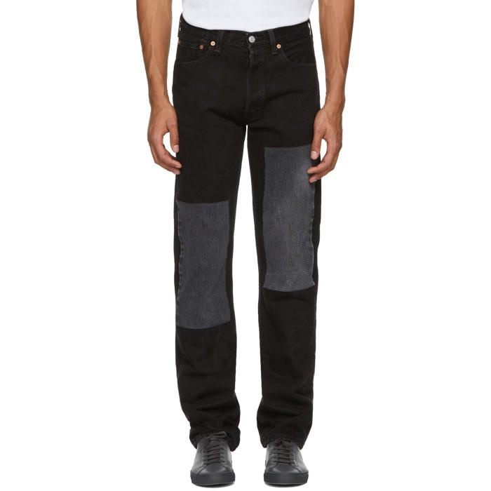 Photo: B Sides Black Two Patch Jeans