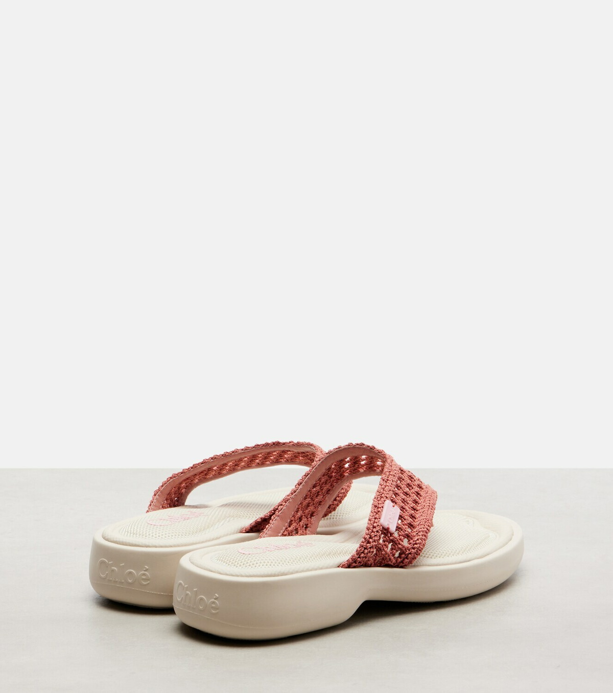 Chloé La Poolette crochet thong sandals