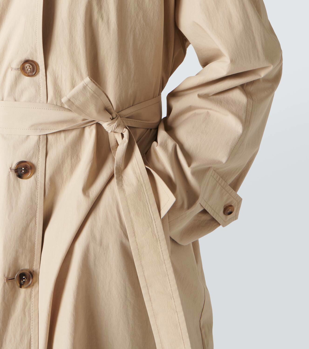 Miu Miu Logo cotton gabardine trench coat Miu Miu