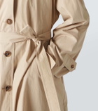 Miu Miu Logo cotton gabardine trench coat