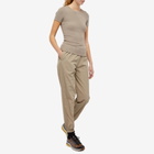 Stylerunner Women's Short Sleeve Fine Ribbed Body in Pebble