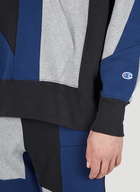 Champion x Anrealage - Contrast Panel Hooded Sweatshirt in Dark Blue