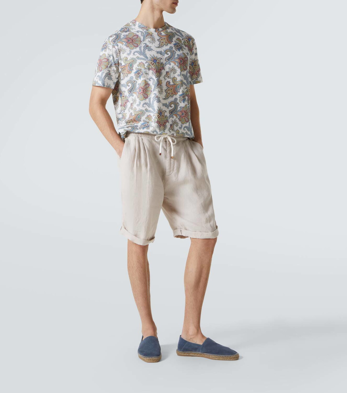 Etro Paisley cotton jersey T-shirt