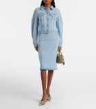 Nina Ricci Striped denim pencil skirt