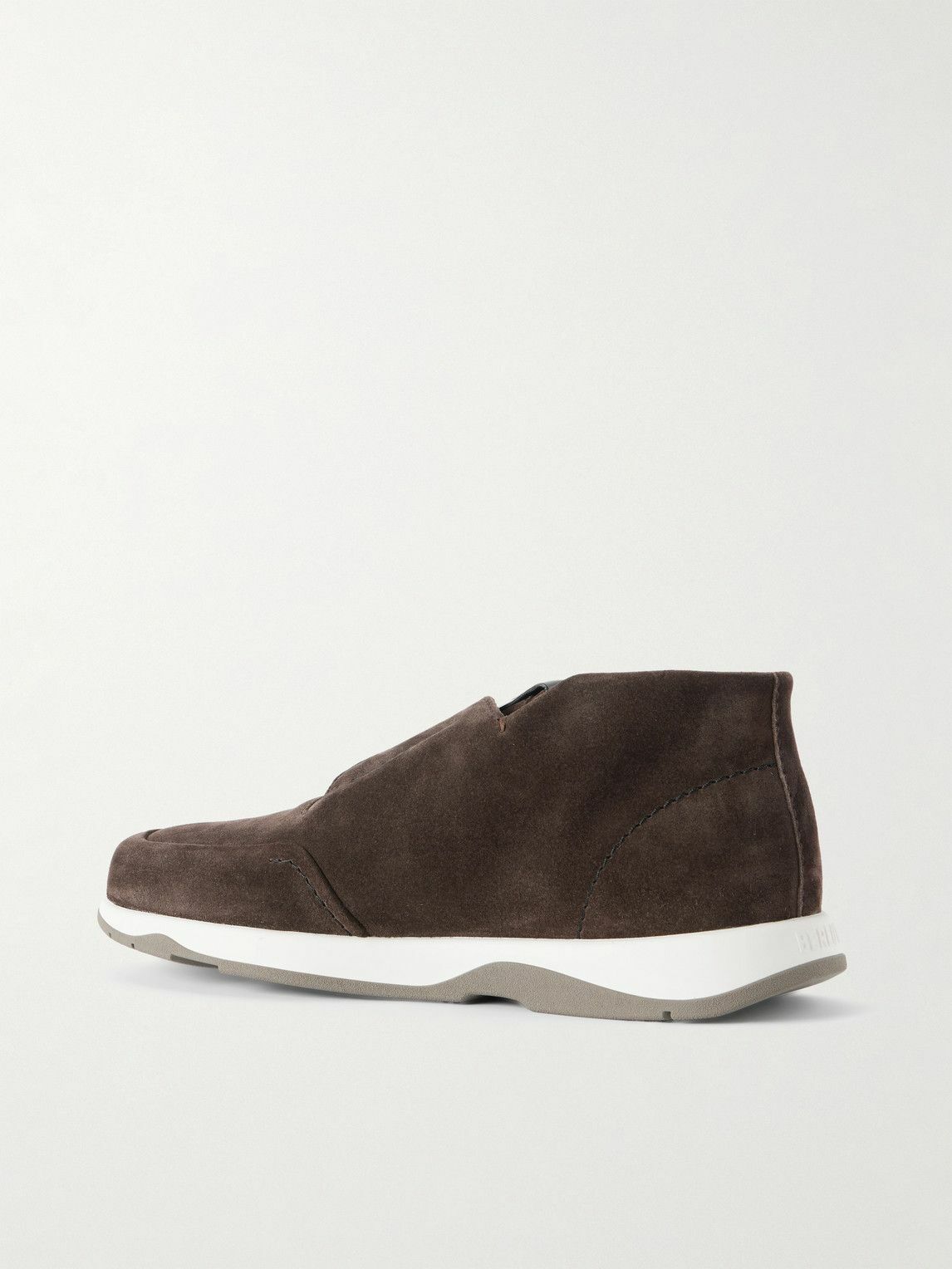 Berluti - Echappée Suede Slip-On Sneakers - Brown