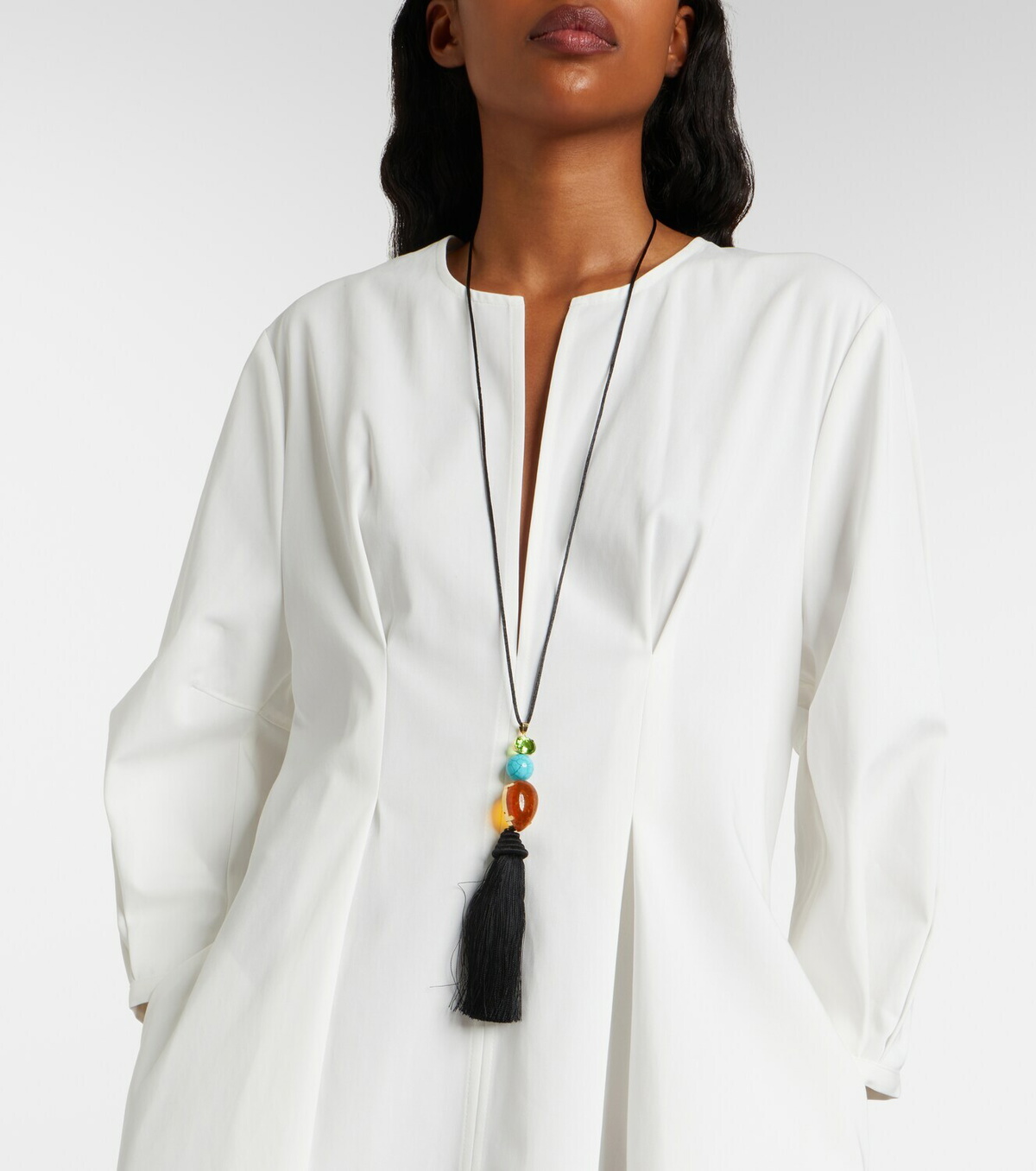 Jennifer Behr Izzie Tassel embellished necklace