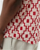 Oas White Machu Terry Shirt Red|Beige - Mens - Shortsleeves