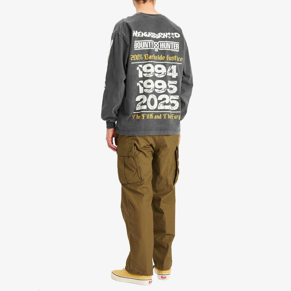 Neighborhood Men's x Bounty Hunter LS-1 T-shirt in Black