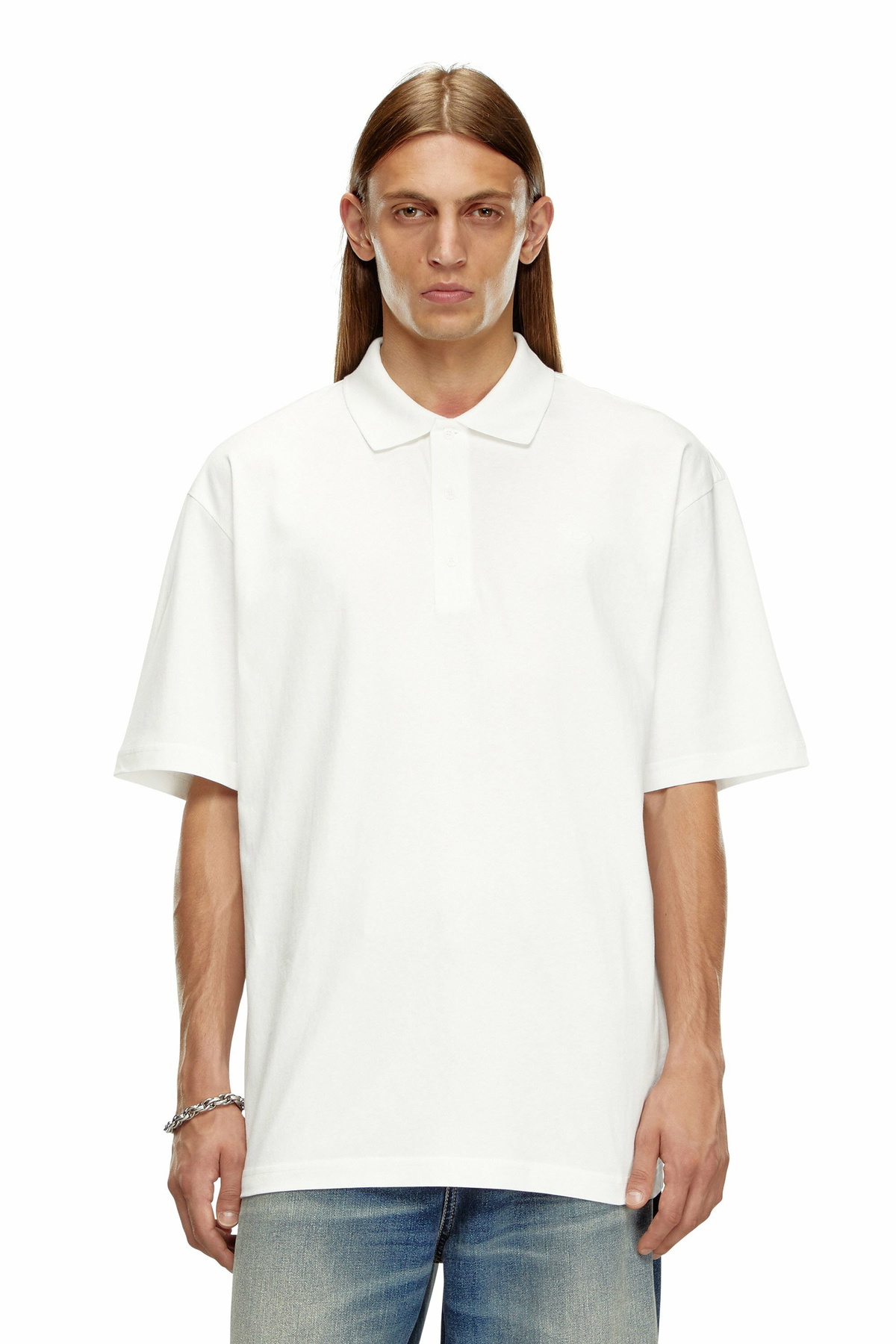 Diesel Polo shirt with maxi oval D embroidery - Polos Mens in Multicolor