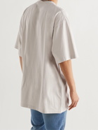 BALENCIAGA - Oversized Printed Cotton-Jersey T-Shirt - Neutrals