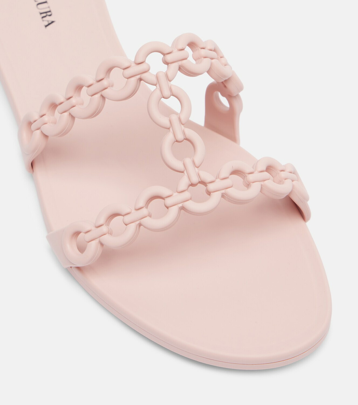 Aquazzura Infinity Chain Jelly slides