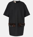 Plan C Sequined wool-blend minidress