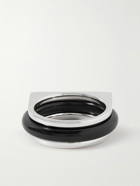 Tom Wood - Cage Onyx Silver Ring - Silver
