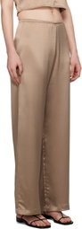 LESET Brown Barb Wide Leg Lounge Pants