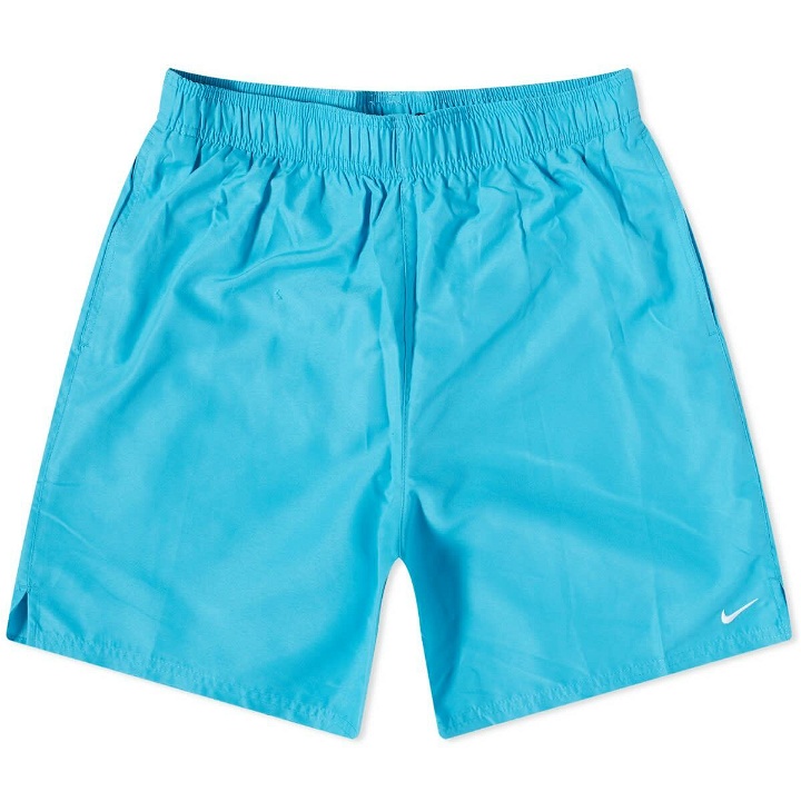 Photo: Nike Swim Men's Essential 7" Volley Short in Blue Lightning
